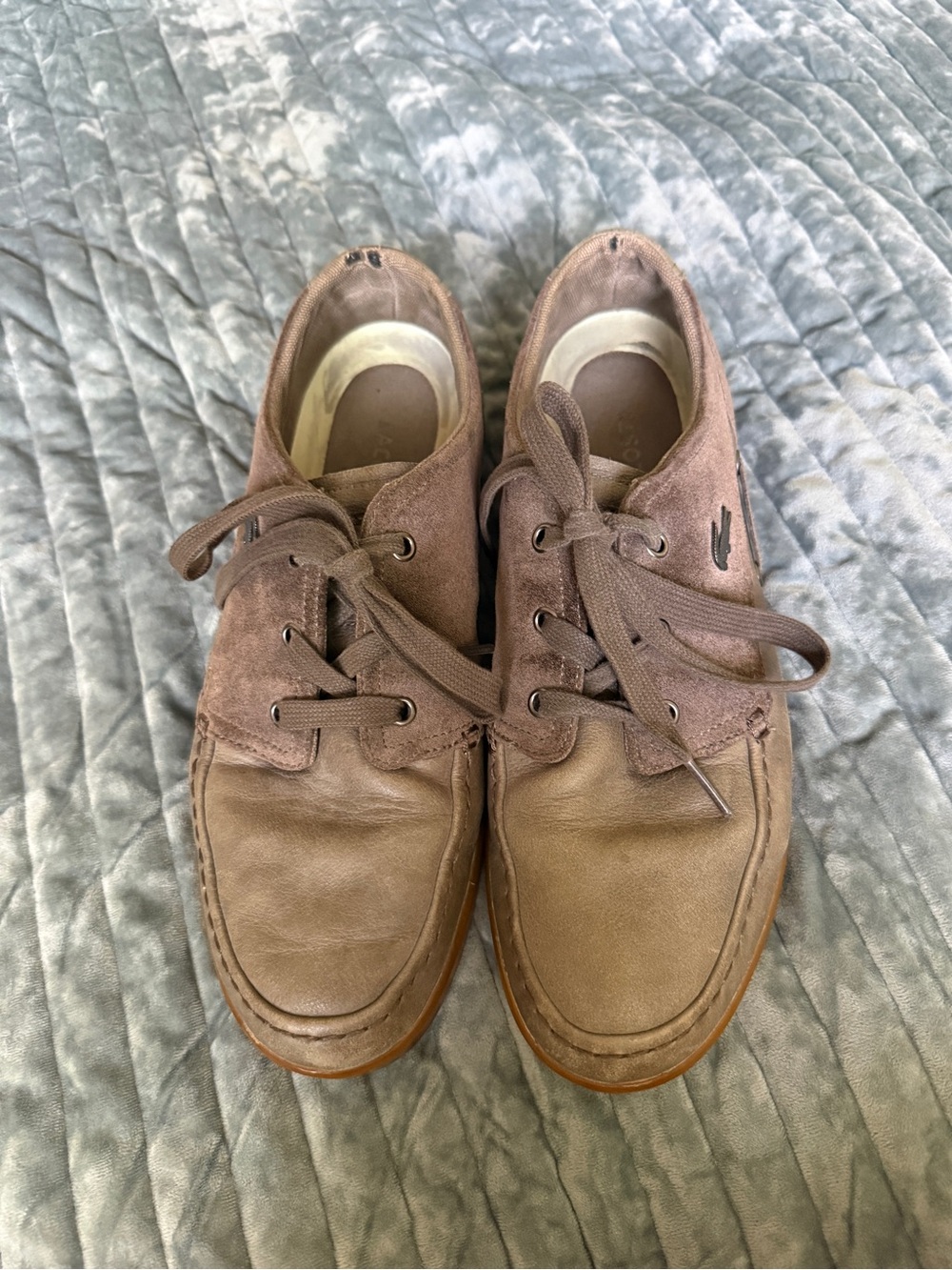 Lacoste Men's Brown Suede & Leather Boat Shoes